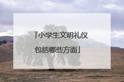 小学生文明礼仪包括哪些方面