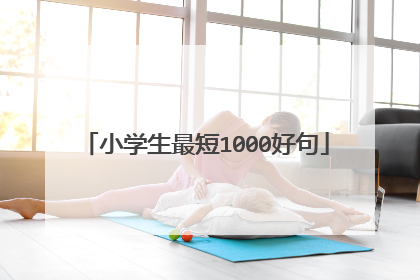 小学生最短1000好句