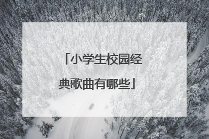 小学生校园经典歌曲有哪些