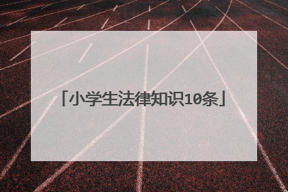 小学生法律知识10条