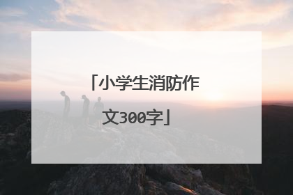 小学生消防作文300字