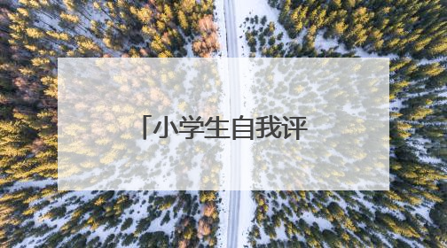 小学生自我评价怎么写?
