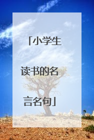 小学生读书的名言名句