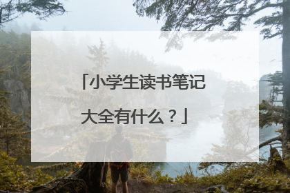 小学生读书笔记大全有什么?