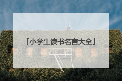 小学生读书名言大全