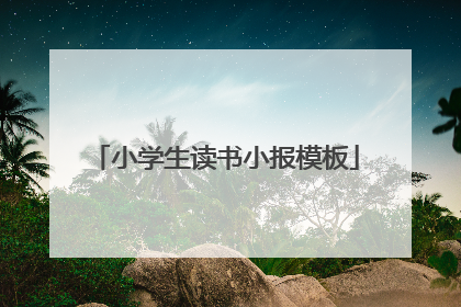 小学生读书小报模板