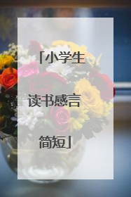小学生读书感言简短