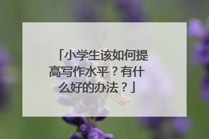 小学生该如何提高写作水平？有什么好的办法？