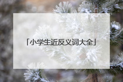 小学生近反义词大全