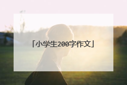 小学生200字作文