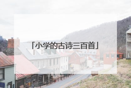 小学的古诗三百首