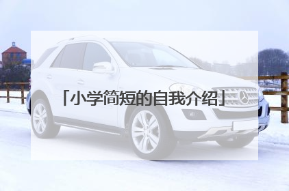 小学简短的自我介绍