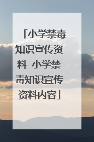 小学禁毒知识宣传资料 小学禁毒知识宣传资料内容