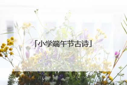 小学端午节古诗