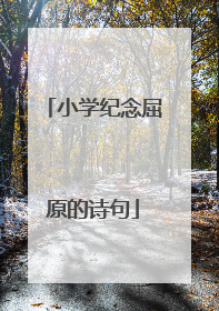 小学纪念屈原的诗句