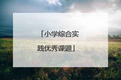 小学综合实践优秀课题