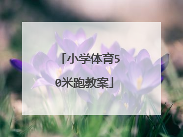 小学体育50米跑教案