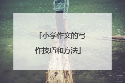 小学作文的写作技巧和方法