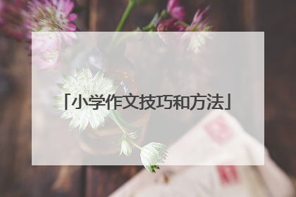小学作文技巧和方法