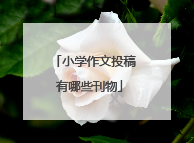 小学作文投稿有哪些刊物