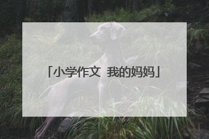 小学作文 我的妈妈
