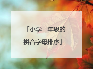 小学一年级的拼音字母排序