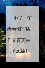 小学一年级看图写话作文春天来了20篇