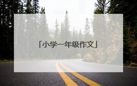 小学一年级作文