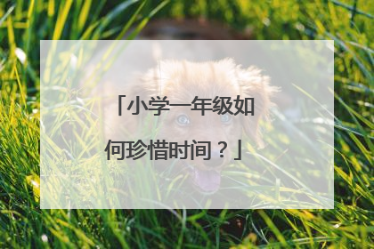 小学一年级如何珍惜时间?