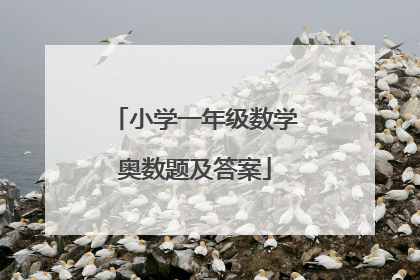 小学一年级数学奥数题及答案
