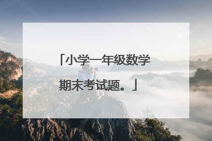小学一年级数学期末考试题。