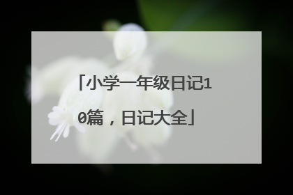 小学一年级日记10篇,日记大全