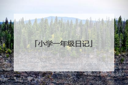 小学一年级日记