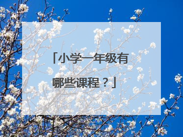 小学一年级有哪些课程？