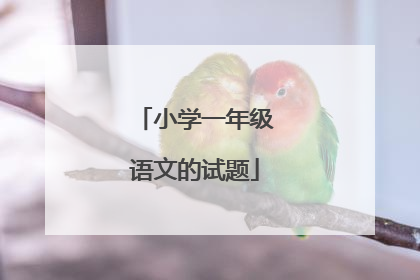 小学一年级语文的试题