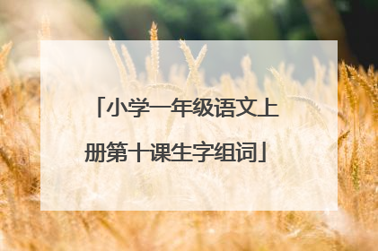 小学一年级语文上册第十课生字组词
