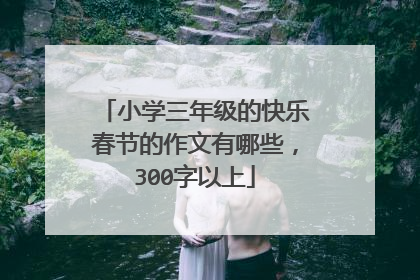 小学三年级的快乐春节的作文有哪些，300字以上