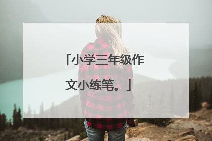 小学三年级作文小练笔。