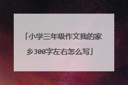 小学三年级作文我的家乡300字左右怎么写