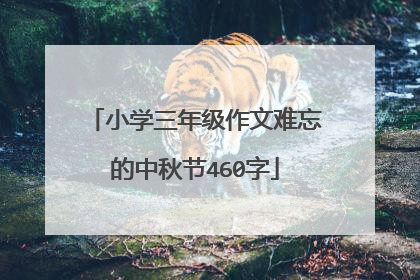 小学三年级作文难忘的中秋节460字