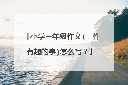 小学三年级作文(一件有趣的事)怎么写？