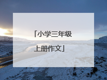 小学三年级上册作文