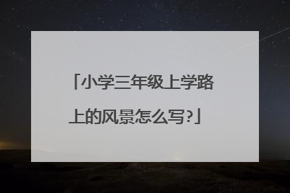 小学三年级上学路上的风景怎么写?