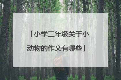 小学三年级关于小动物的作文有哪些