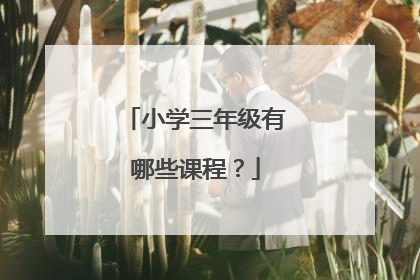 小学三年级有哪些课程？