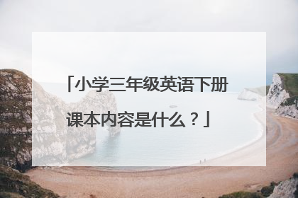 小学三年级英语下册课本内容是什么？