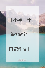 小学三年级300字日记作文