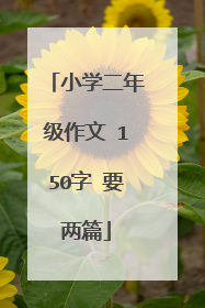 小学二年级作文 150字 要两篇