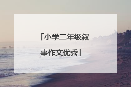 小学二年级叙事作文优秀
