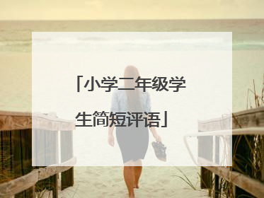 小学二年级学生简短评语